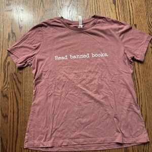 Bella Canvas Heather Mauve Tee, Size L.